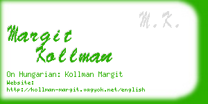 margit kollman business card